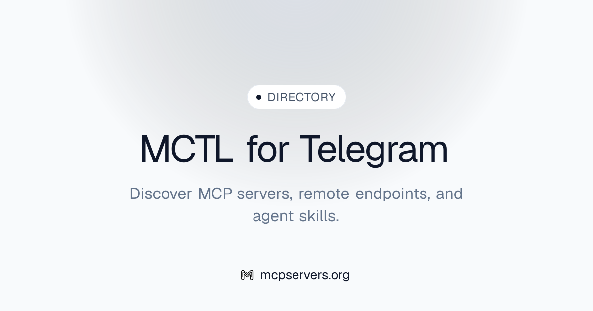 MCTL For Telegram MCP Server | Awesome MCP Servers
