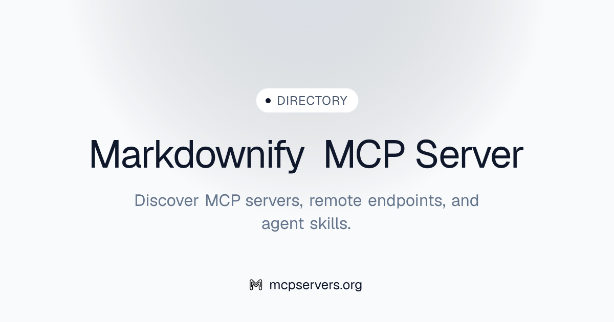 Markdownify MCP Server | Awesome MCP Servers