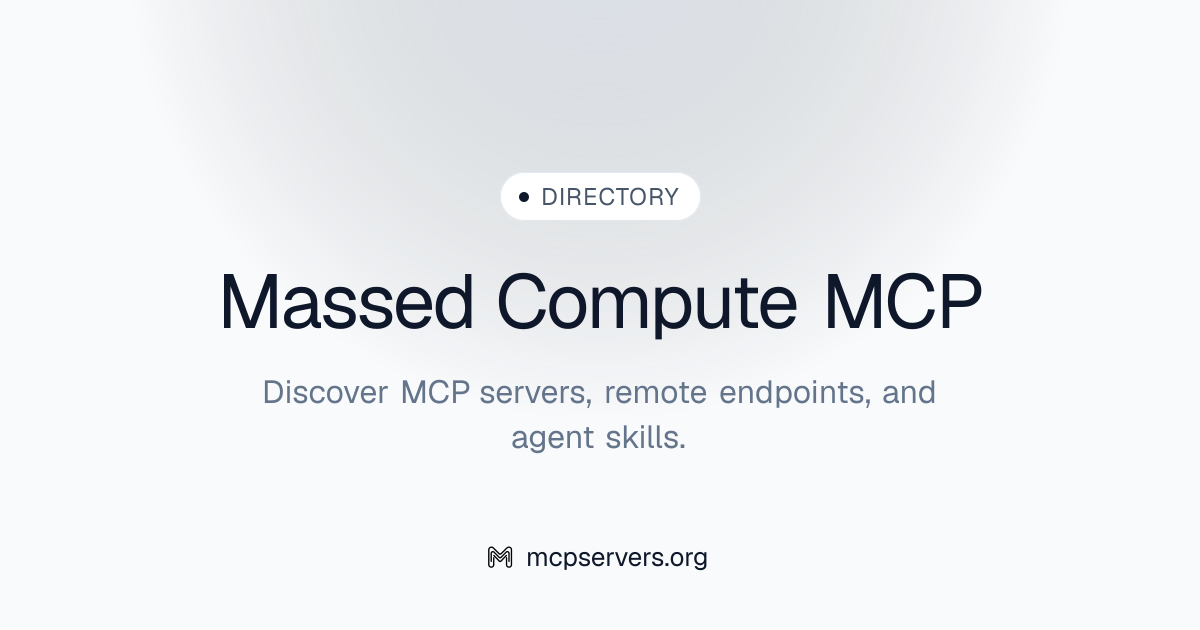 Massed Compute MCP Server | Awesome MCP Servers