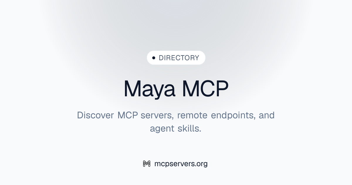 Maya MCP Server | Awesome MCP Servers