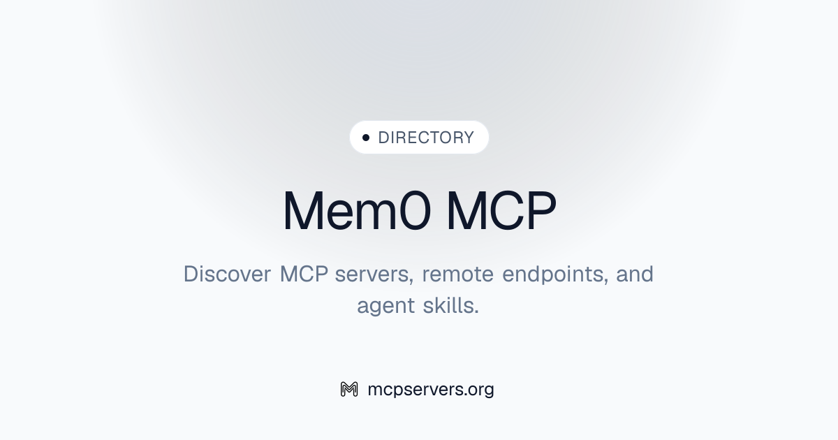 Mem0 MCP Server | Awesome MCP Servers