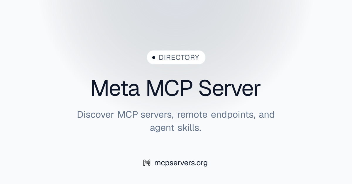 Meta MCP Server | Awesome MCP Servers
