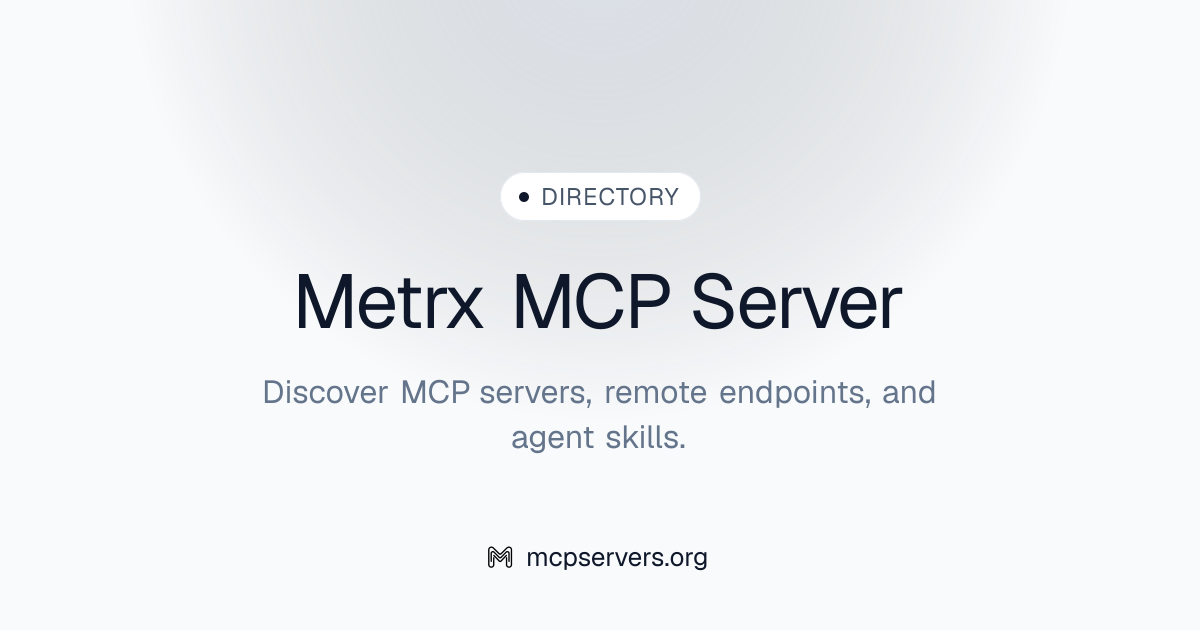 Metrx MCP Server | Awesome MCP Servers