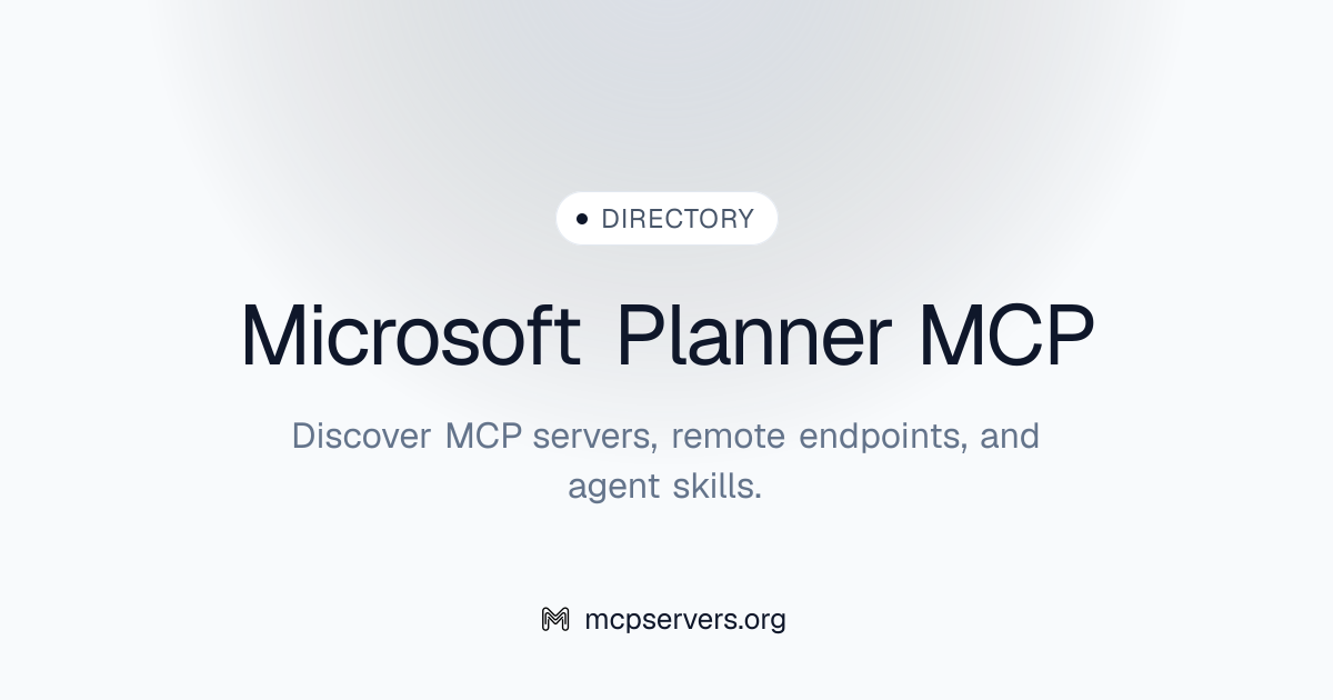 Microsoft Planner MCP Server | Awesome MCP Servers
