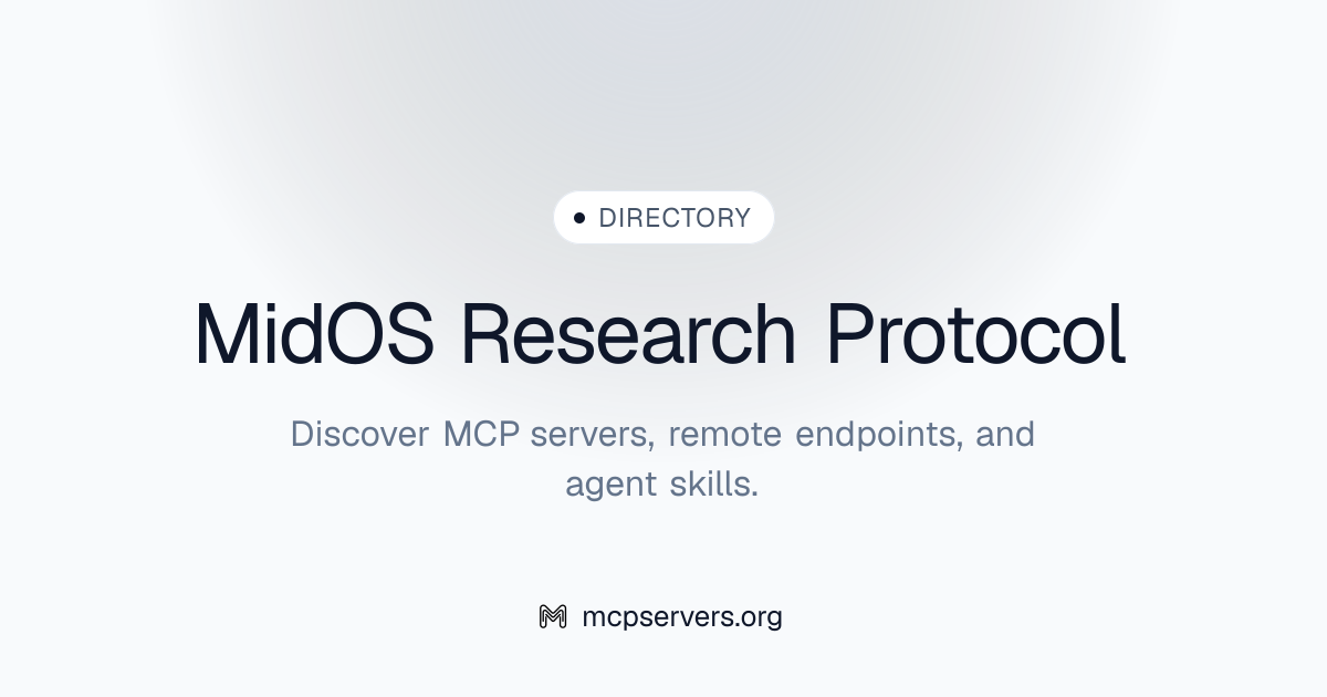 Mid OS Research Protocol MCP Server | Awesome MCP Servers