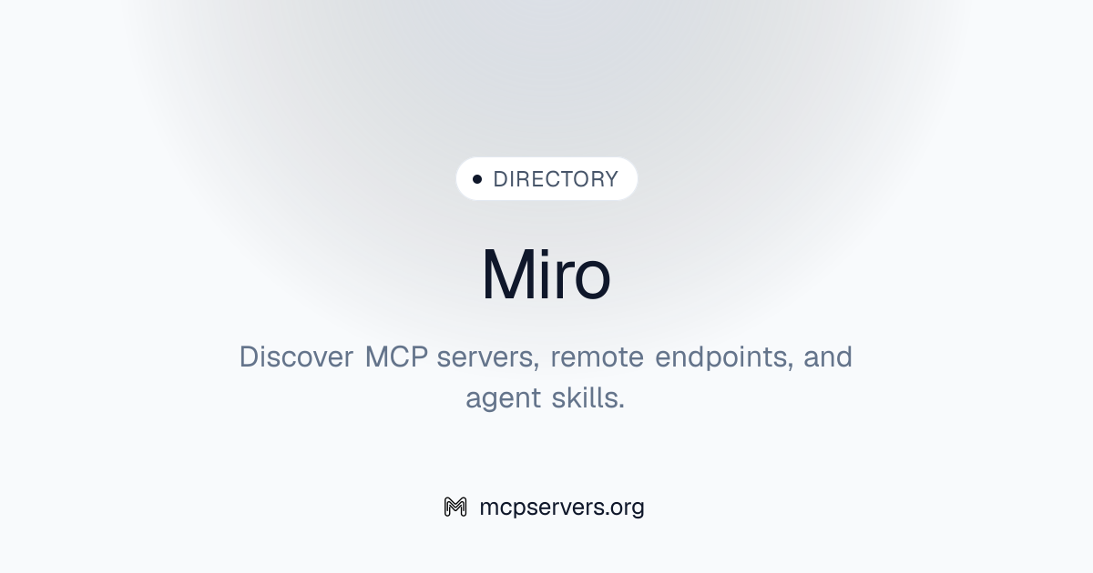 Miro MCP Server | Awesome MCP Servers