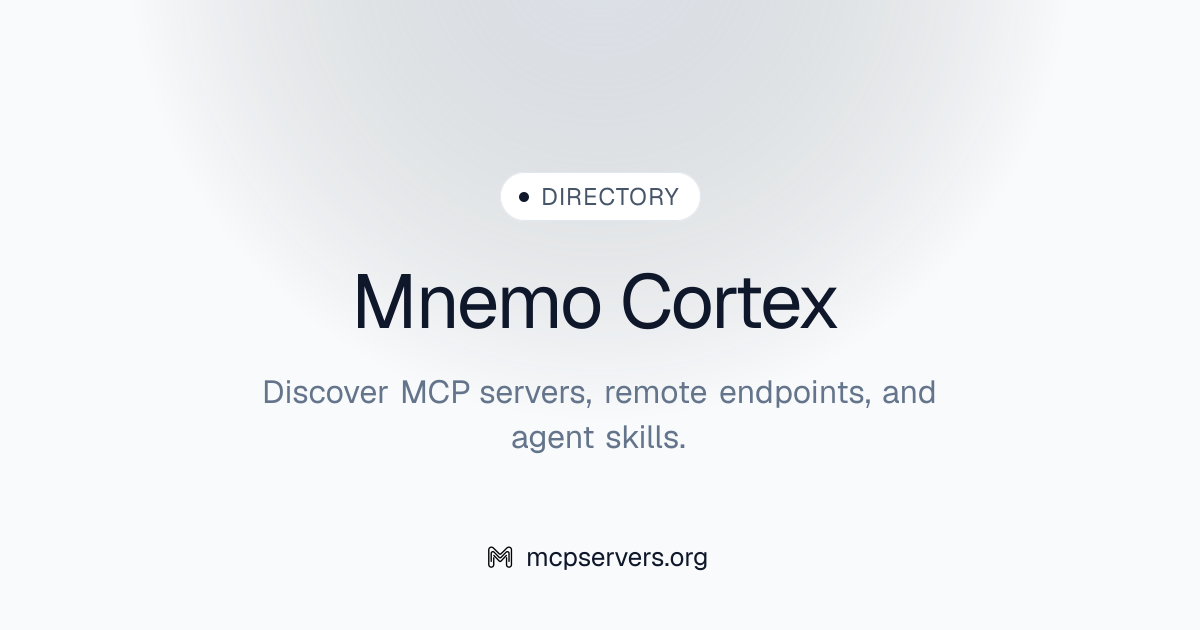 Mnemo Cortex MCP Server | Awesome MCP Servers