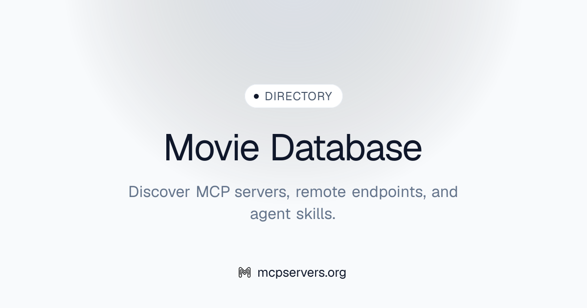 Movie Database MCP Server | Awesome MCP Servers