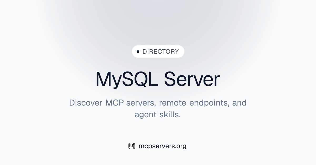 My SQL MCP Server | Awesome MCP Servers