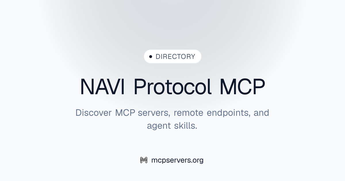 Official NAVI Protocol MCP Server | Awesome MCP Servers