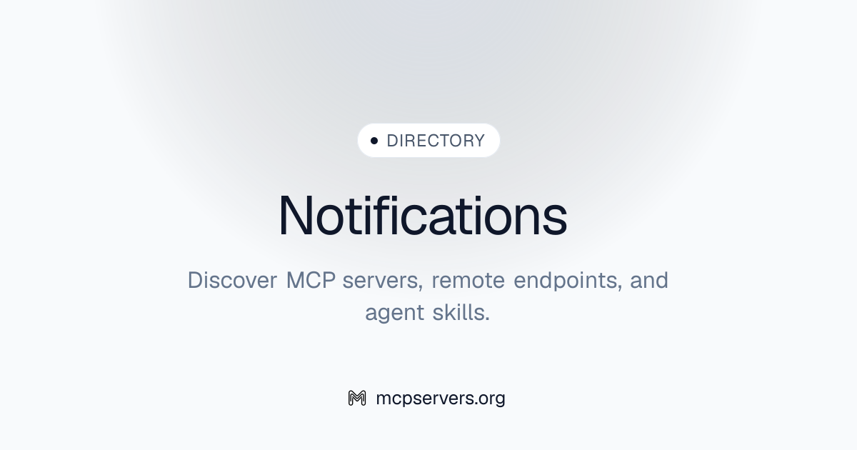 Notifications MCP Server | Awesome MCP Servers