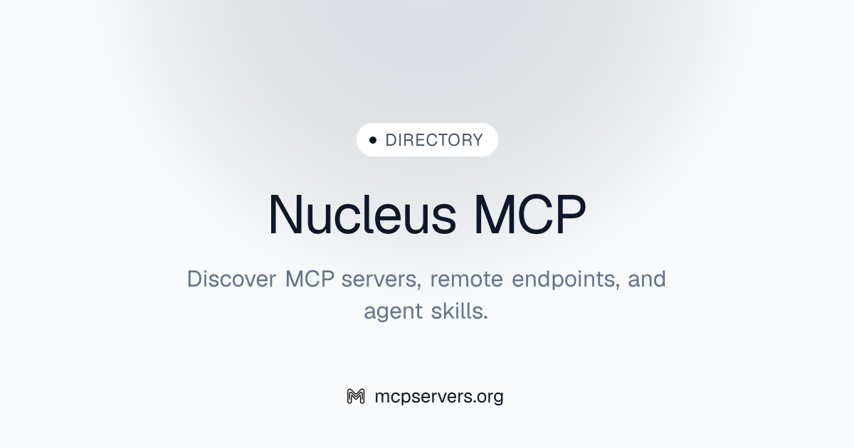 Nucleus MCP Server | Awesome MCP Servers