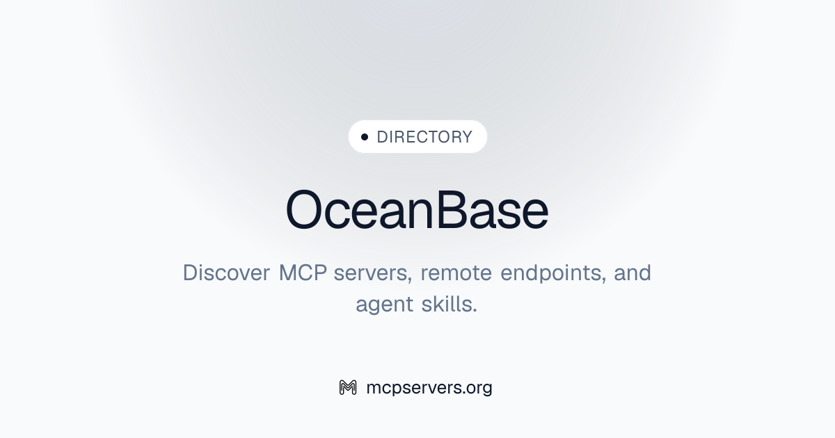 Official Ocean Base MCP Server | Awesome MCP Servers