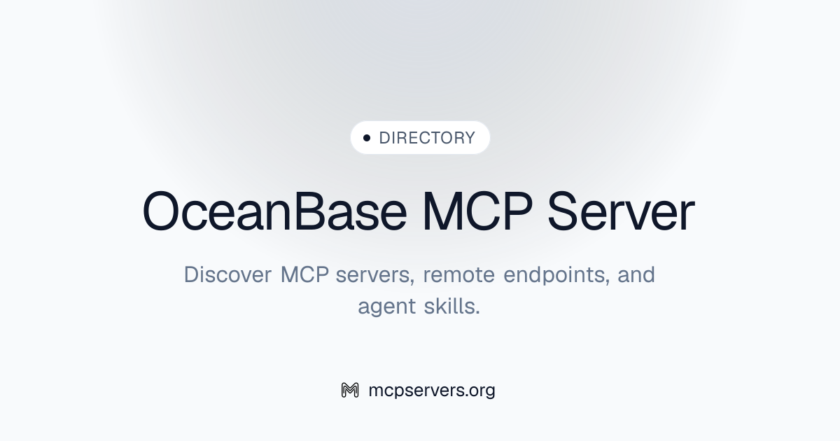 Ocean Base MCP Server | Awesome MCP Servers