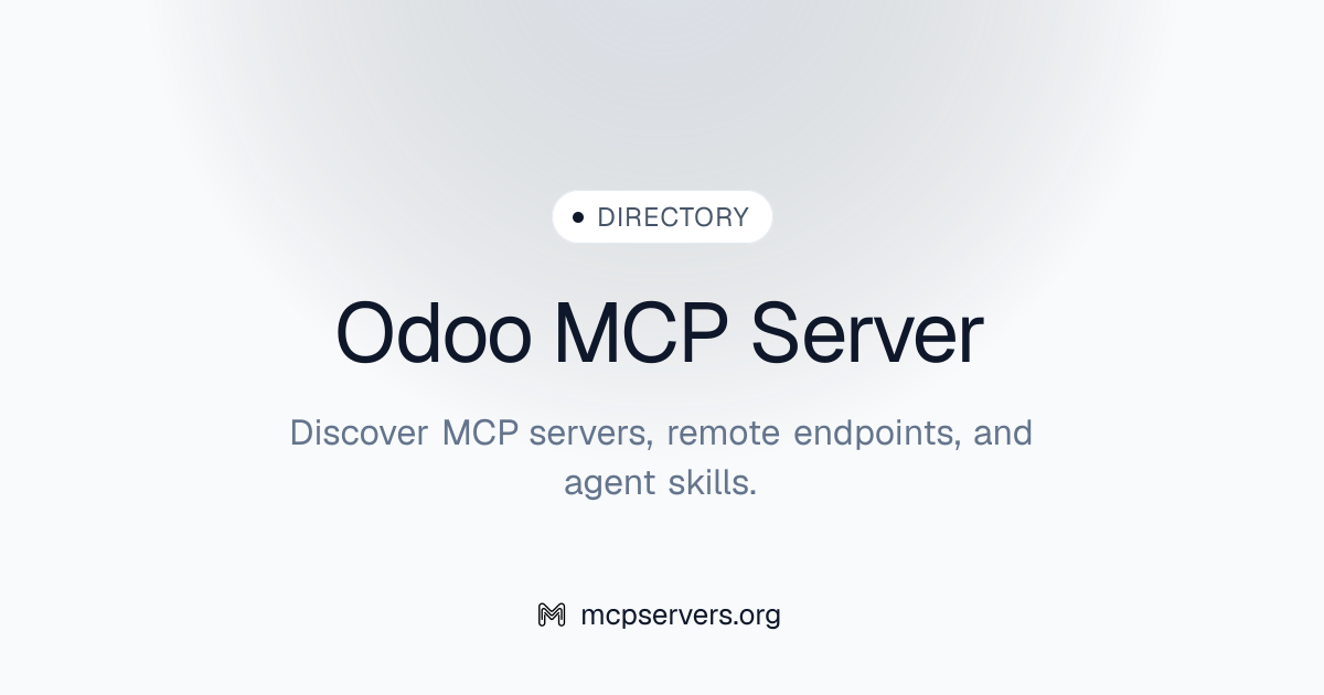 Odoo MCP Server | Awesome MCP Servers