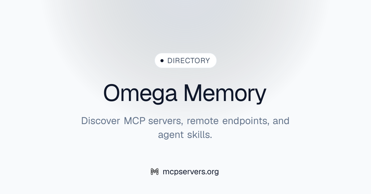Omega Memory MCP Server | Awesome MCP Servers