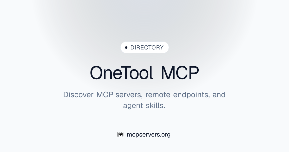 One Tool MCP Server | Awesome MCP Servers