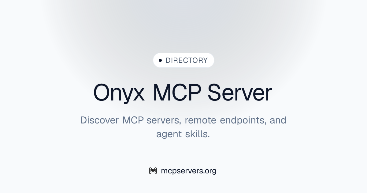 Onyx MCP Server | Awesome MCP Servers