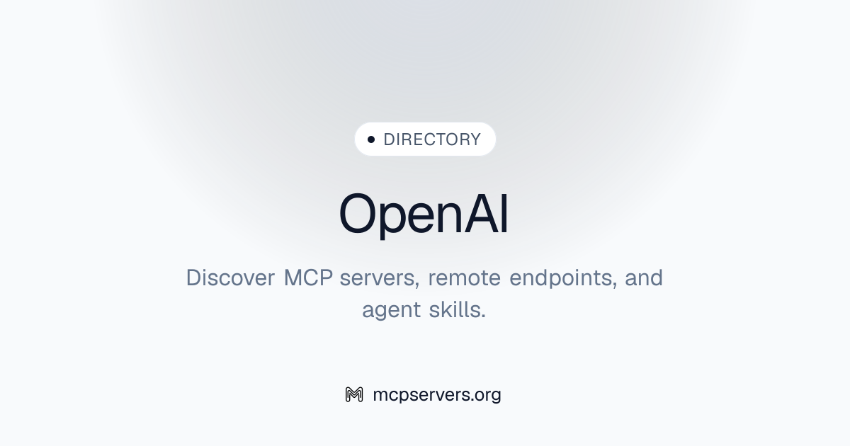Open AI MCP Server | Awesome MCP Servers