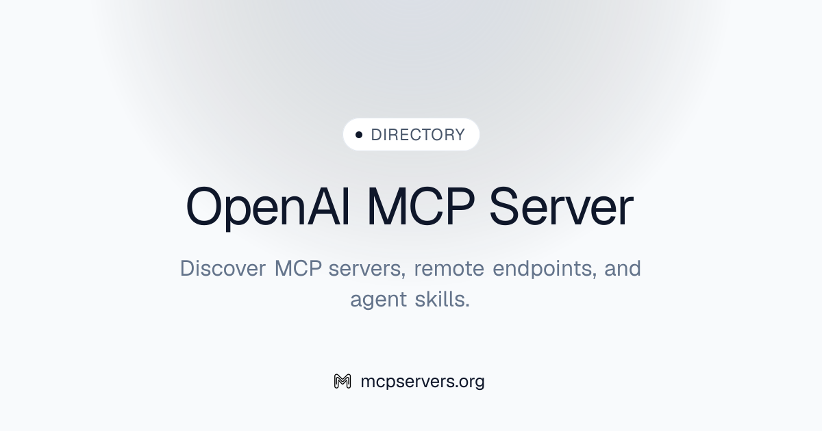 Open AI MCP Server | Awesome MCP Servers