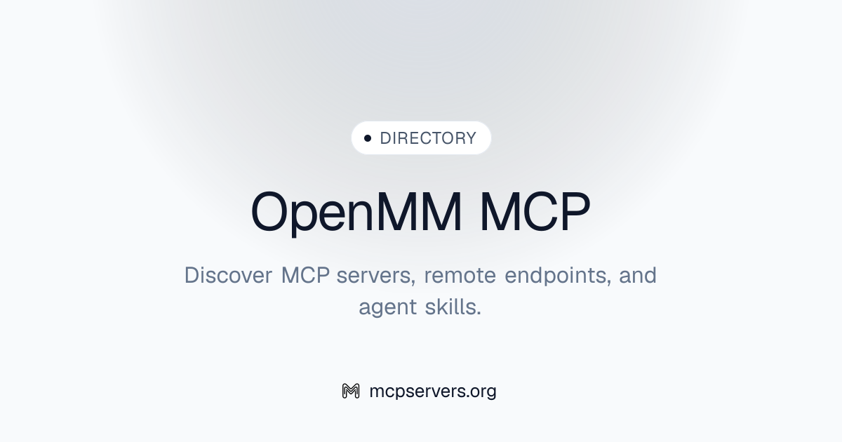 Open MM MCP Server | Awesome MCP Servers