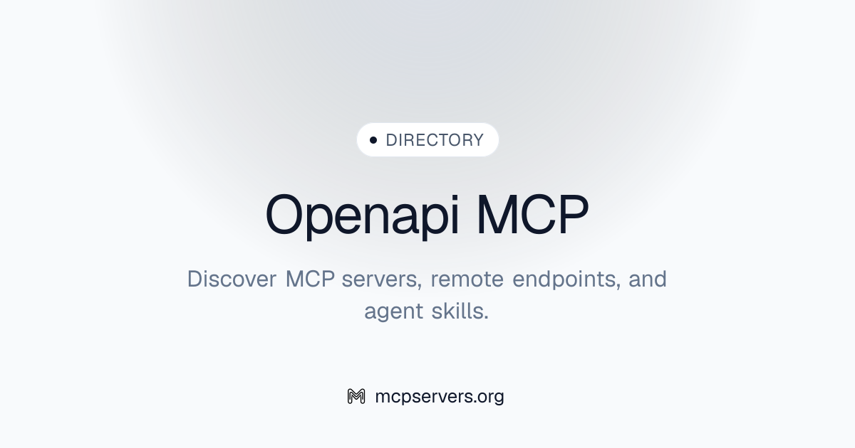 OpenAPI MCP Server | Awesome MCP Servers