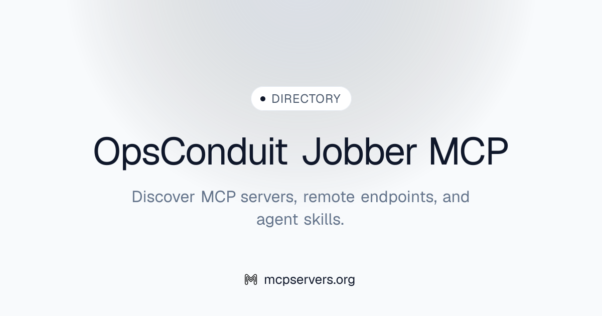 Ops Conduit Jobber MCP Server | Awesome MCP Servers