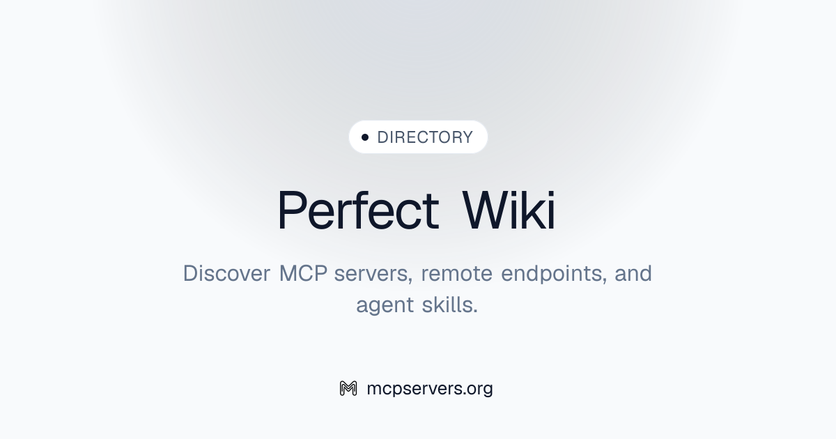 Official Perfect Wiki MCP Server | Awesome MCP Servers
