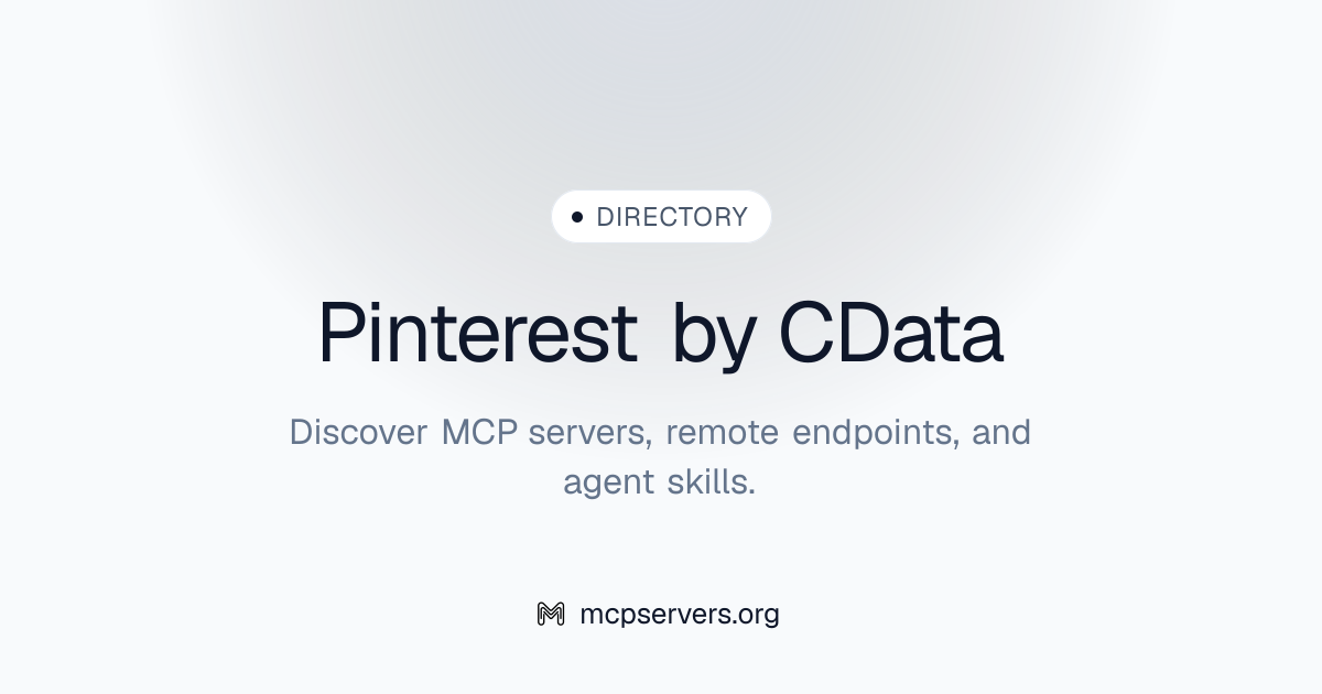 Pinterest By Cdata MCP Server | Awesome MCP Servers