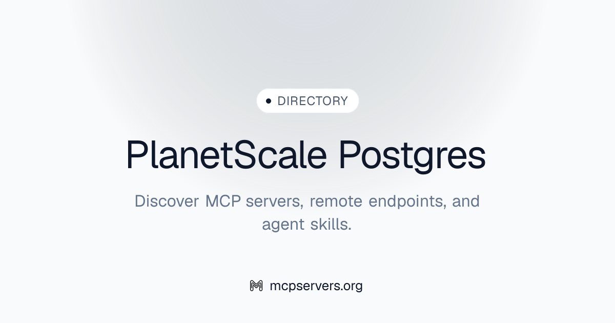 PlanetScale Postgres | Agent Skills Library