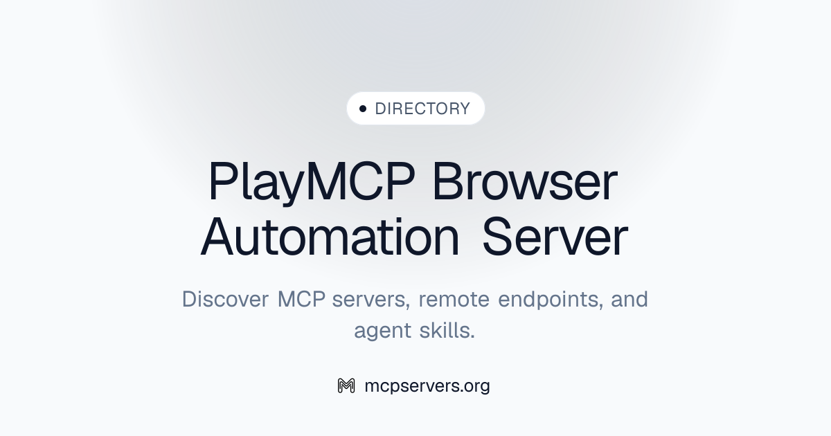 Play Browser Automation MCP Server | Awesome MCP Servers