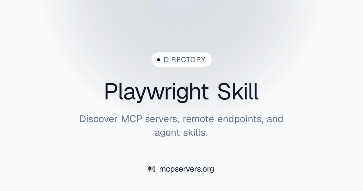 Playwright Skill | Agent Skills Library
