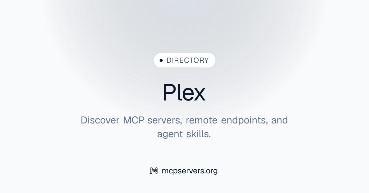 Plex MCP Server | Awesome MCP Servers