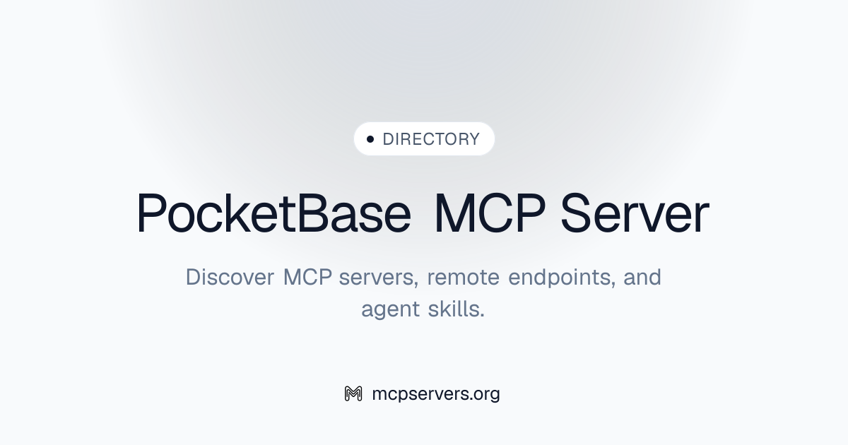 Pocket Base MCP Server | Awesome MCP Servers