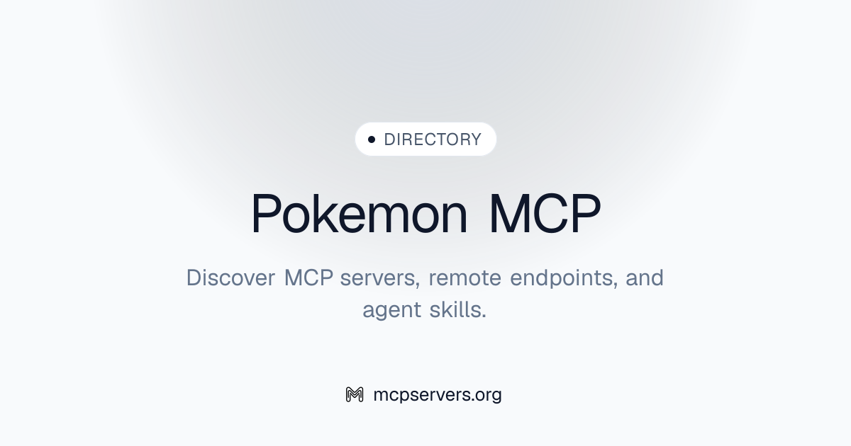 Pokemon MCP Server | Awesome MCP Servers
