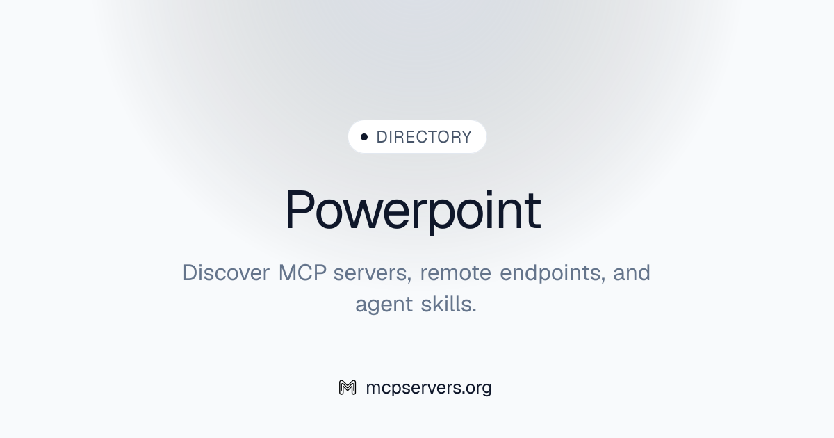 Powerpoint MCP Server | Awesome MCP Servers