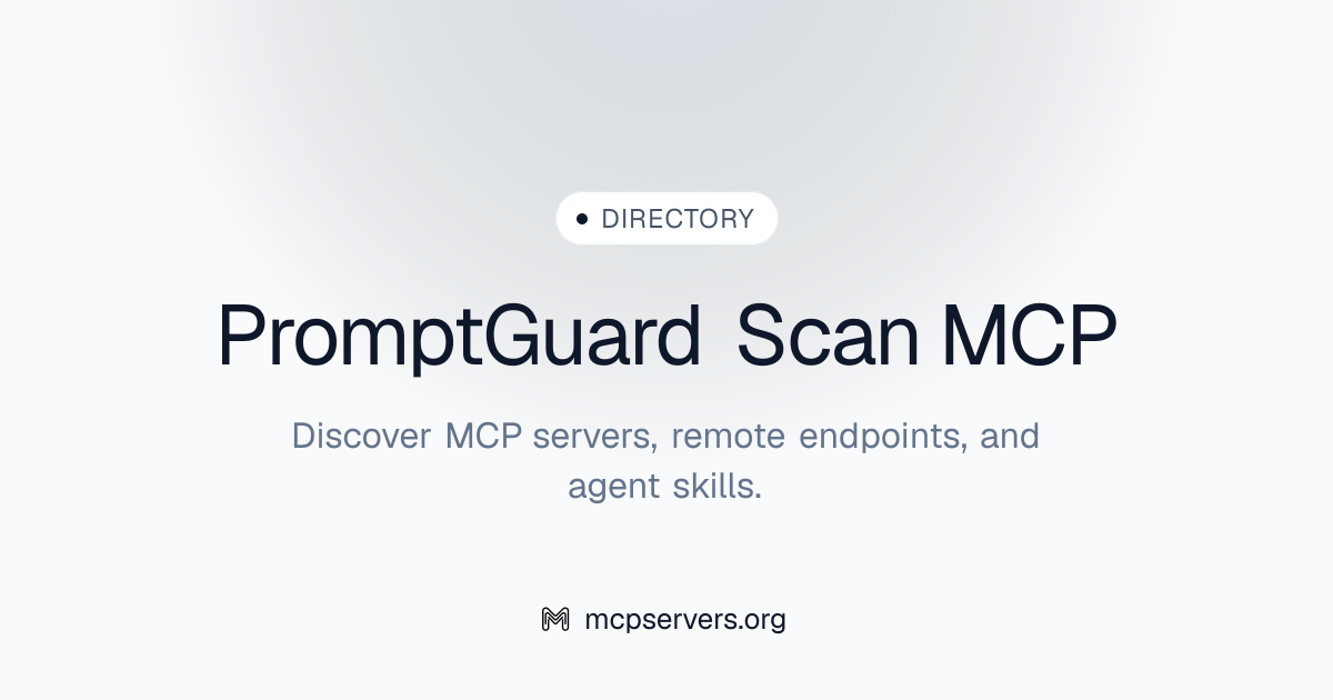 PromptGuard Scan MCP Server | Awesome MCP Servers