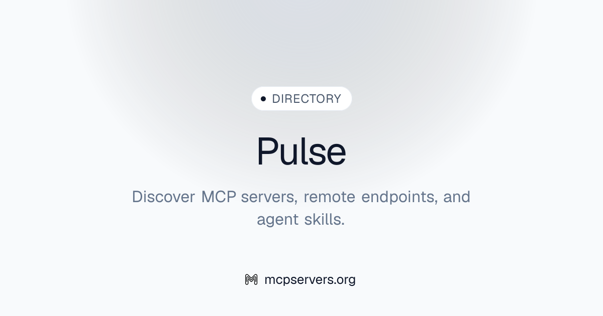 Pulse MCP Server | Awesome MCP Servers