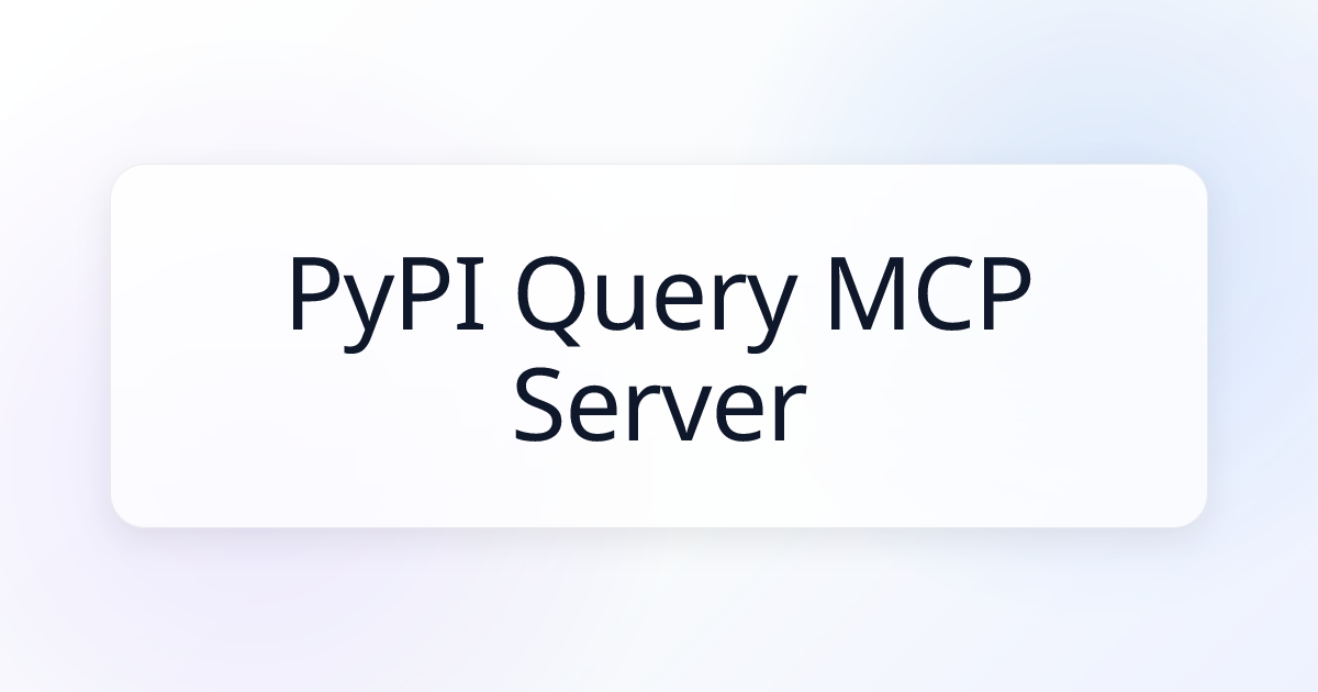 Py PI Query MCP Server | Awesome MCP Servers