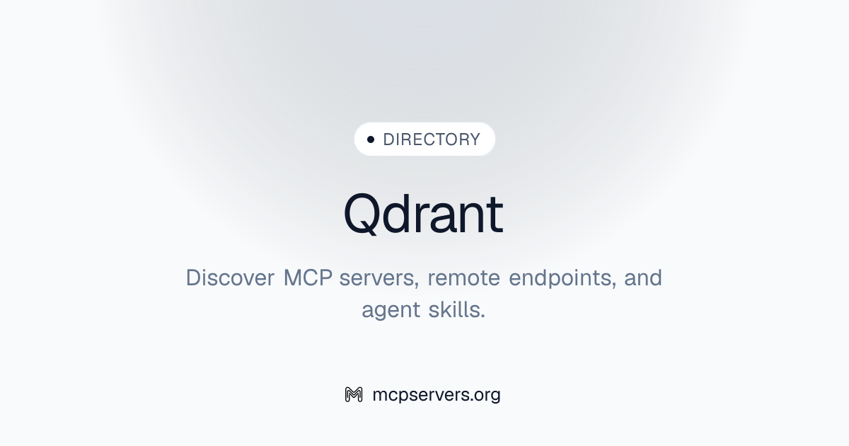 Official Qdrant MCP Server | Awesome MCP Servers