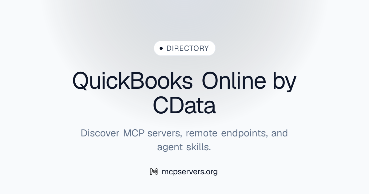 QuickBooks Online by CData MCP Server | Awesome MCP Servers