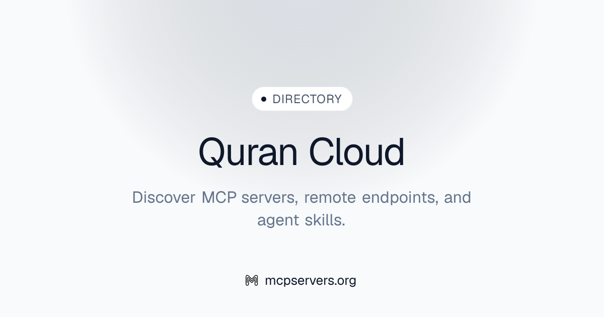 Quran Cloud MCP Server | Awesome MCP Servers