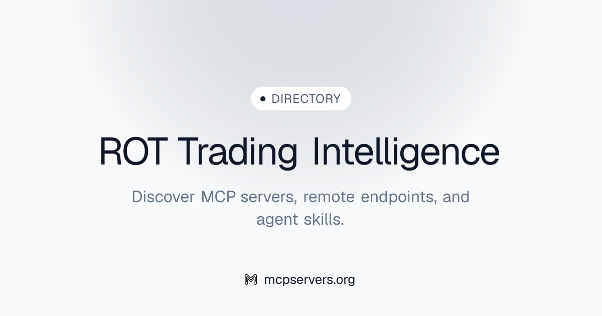 ROT Trading Intelligence MCP Server | Awesome MCP Servers