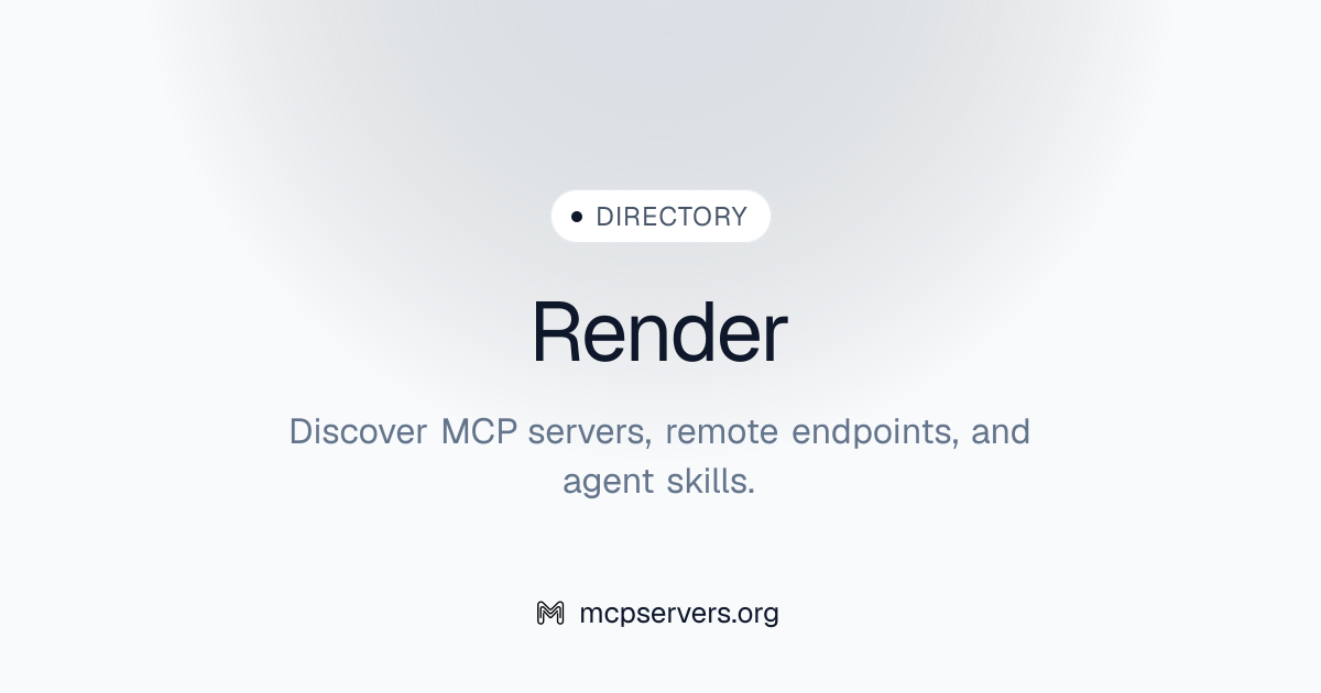 Render MCP Server | Awesome MCP Servers