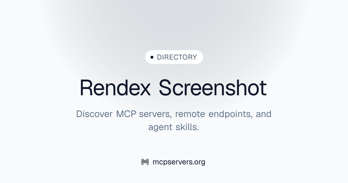 Rendex Screenshot MCP Server | Awesome MCP Servers