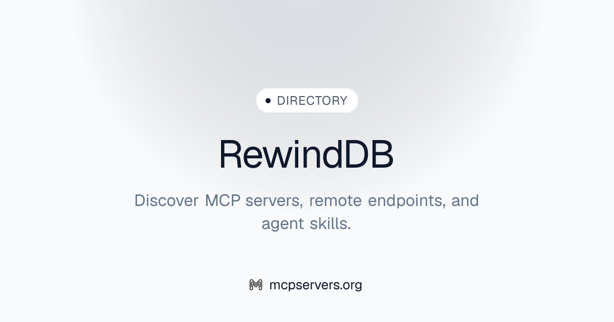 Rewind DB MCP Server | Awesome MCP Servers