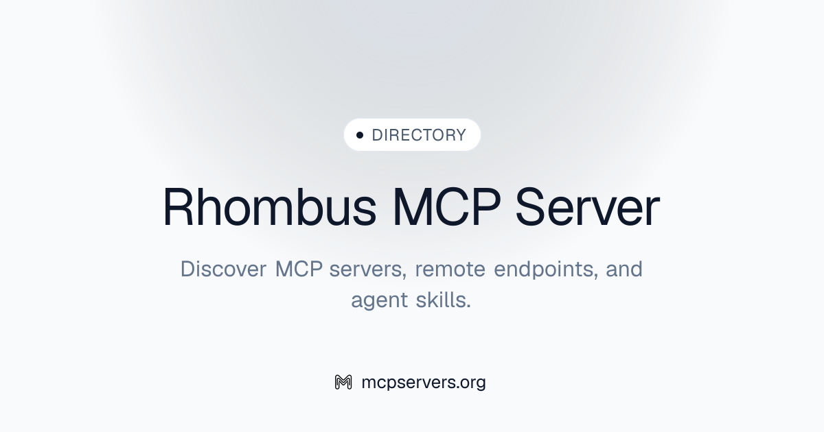 Rhombus MCP Server | Awesome MCP Servers
