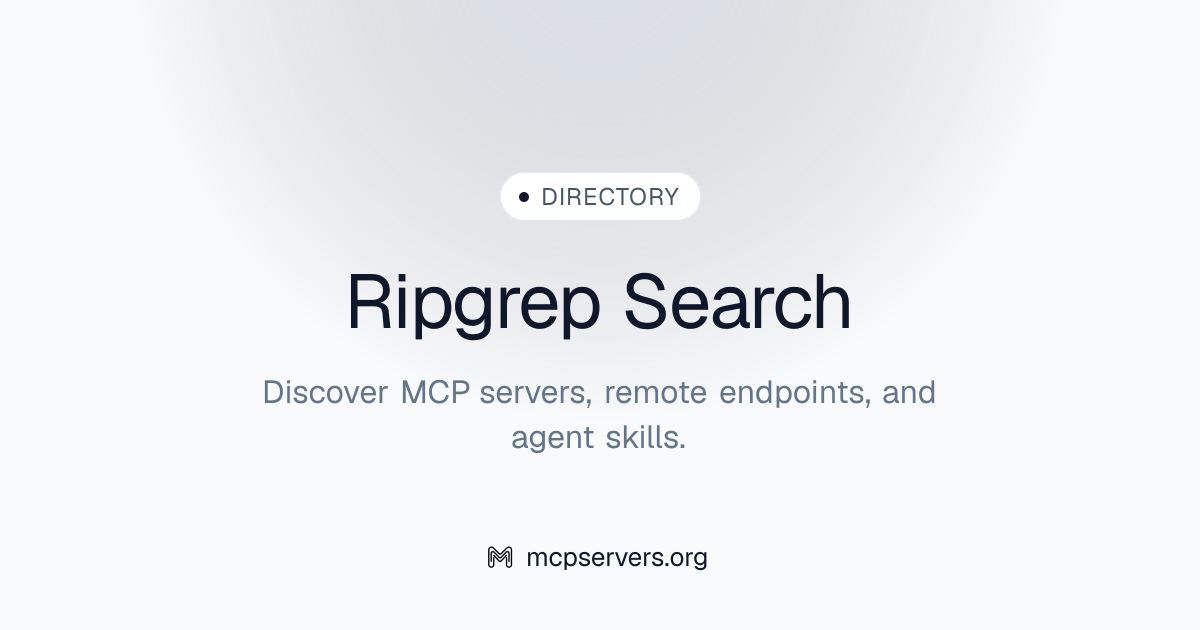 Ripgrep Search MCP Server | Awesome MCP Servers
