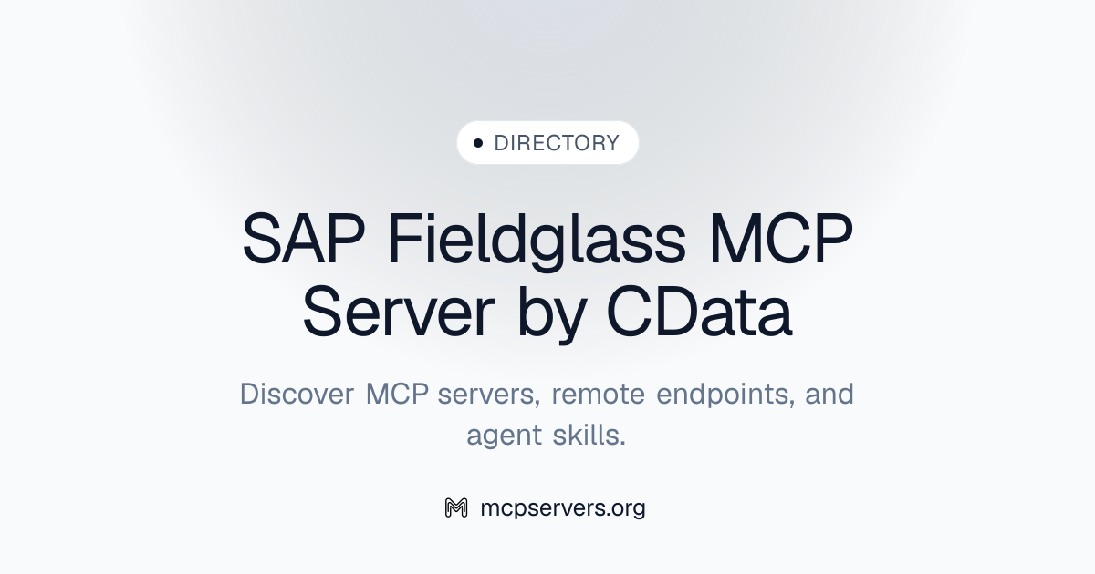 SAP Fieldglass By Cdata MCP Server | Awesome MCP Servers