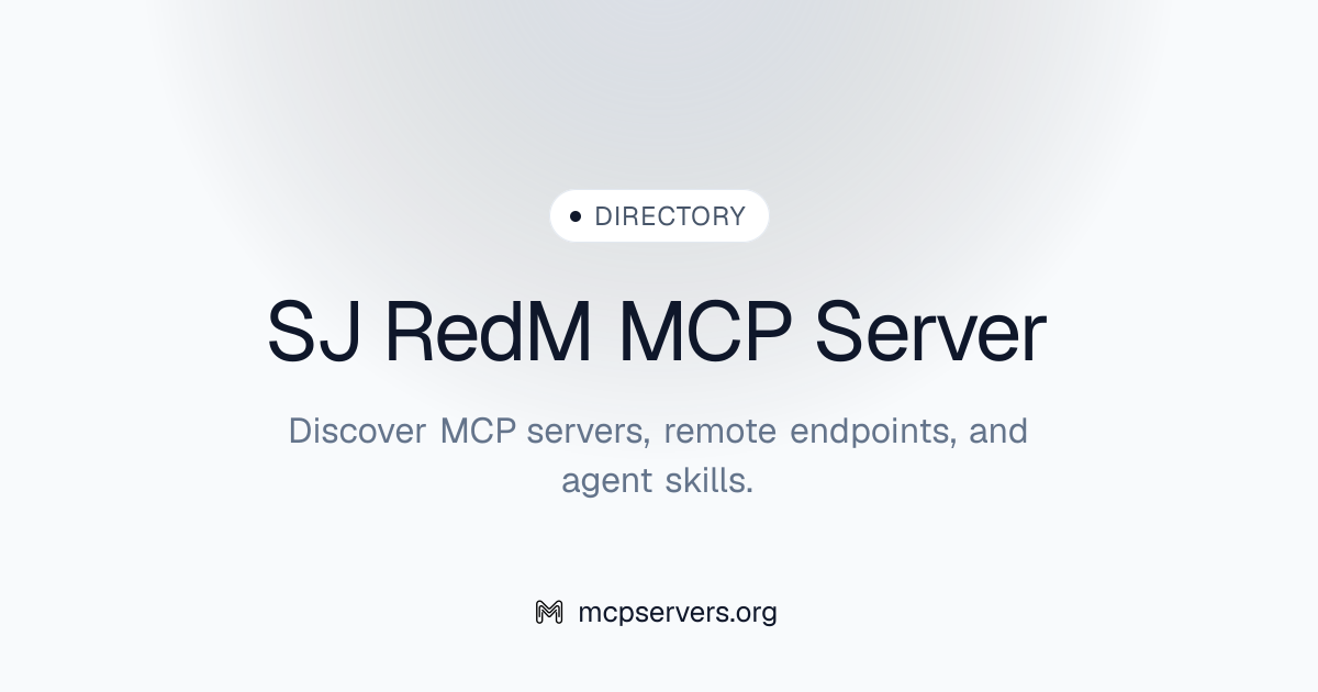 SJ RedM MCP Server | Awesome MCP Servers